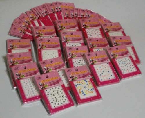 Adesivos para Unhas 12 Cartelas - aprox.40 adesivos cd carte