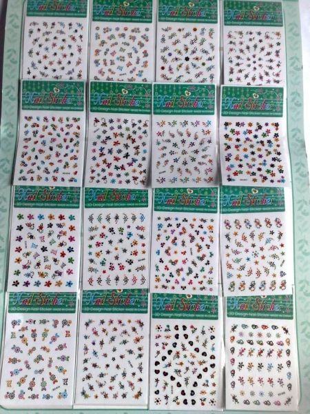 Adesivos P/ Unhas+de 600 Desenh/kit 16 Cartelas Frete Gratis